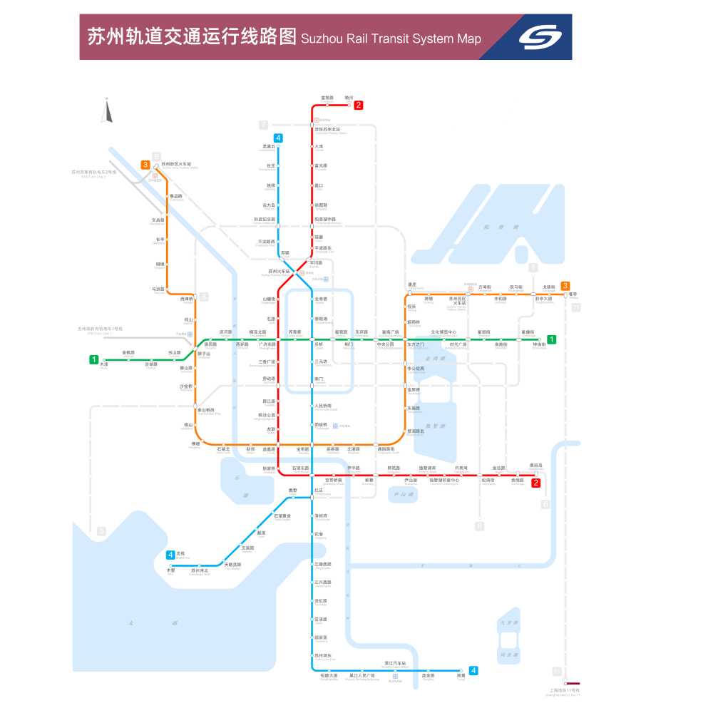 苏州地铁线路图