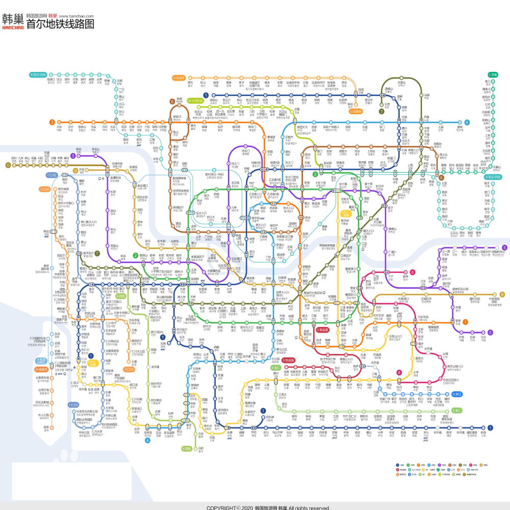 首尔地铁线路图