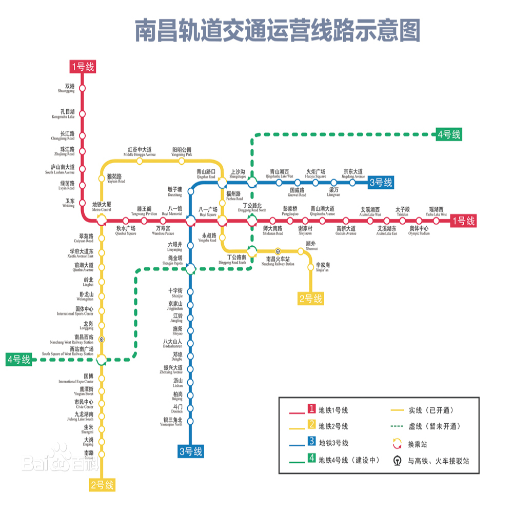 南昌地铁线路图