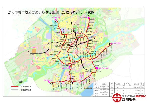2014年12月26日沈阳地铁线路规划	